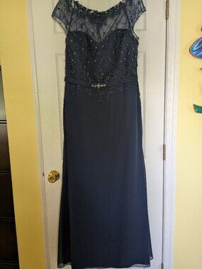 Beaded Mother of the Bride (Groom) Dress Navy